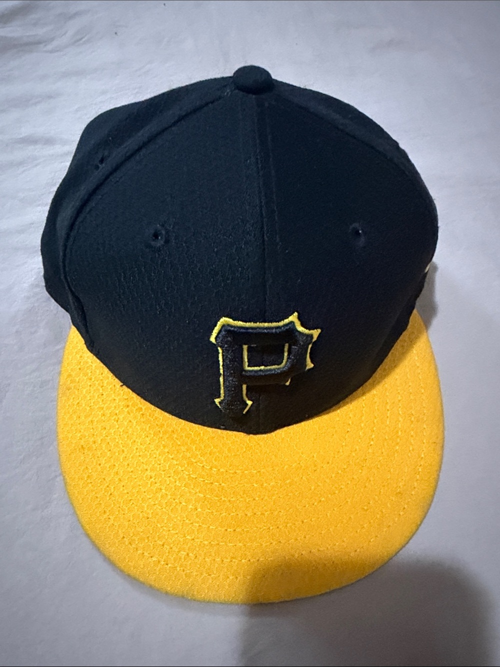 New Era Black & Yellow Fitted Cap with Embroidered Logo